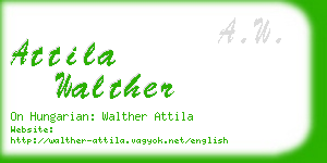 attila walther business card